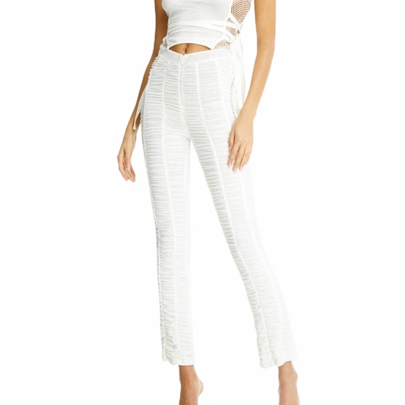 I Am Gia Ophelia White Ruched High 